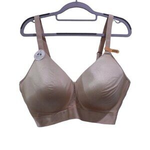 NEW Bali One Smooth U Bounce Control Wirefree Bra Beige Size 42DD DF3458